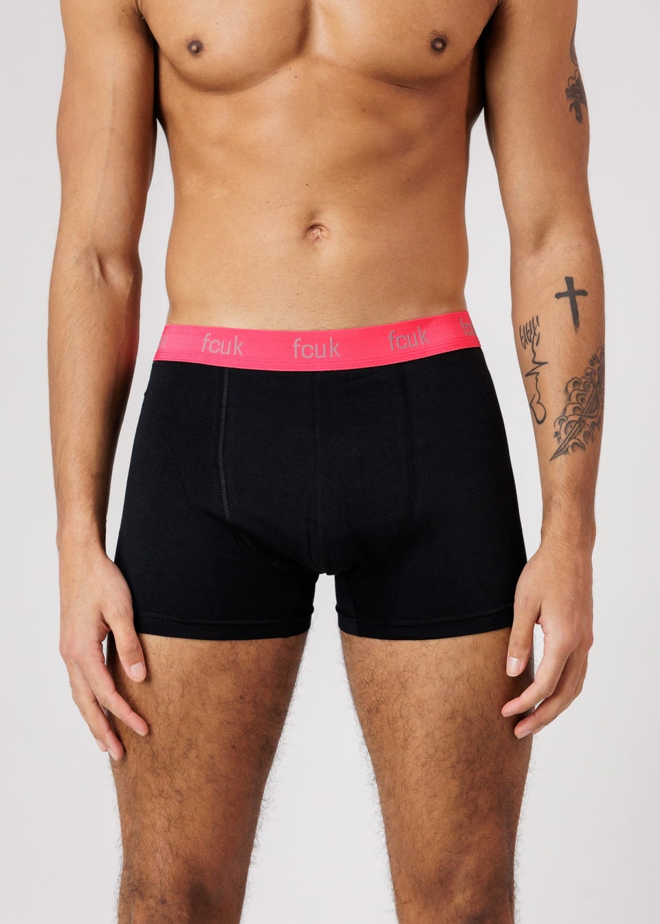 French Connection Blue Cotton Stretch Boxers 5 Pack