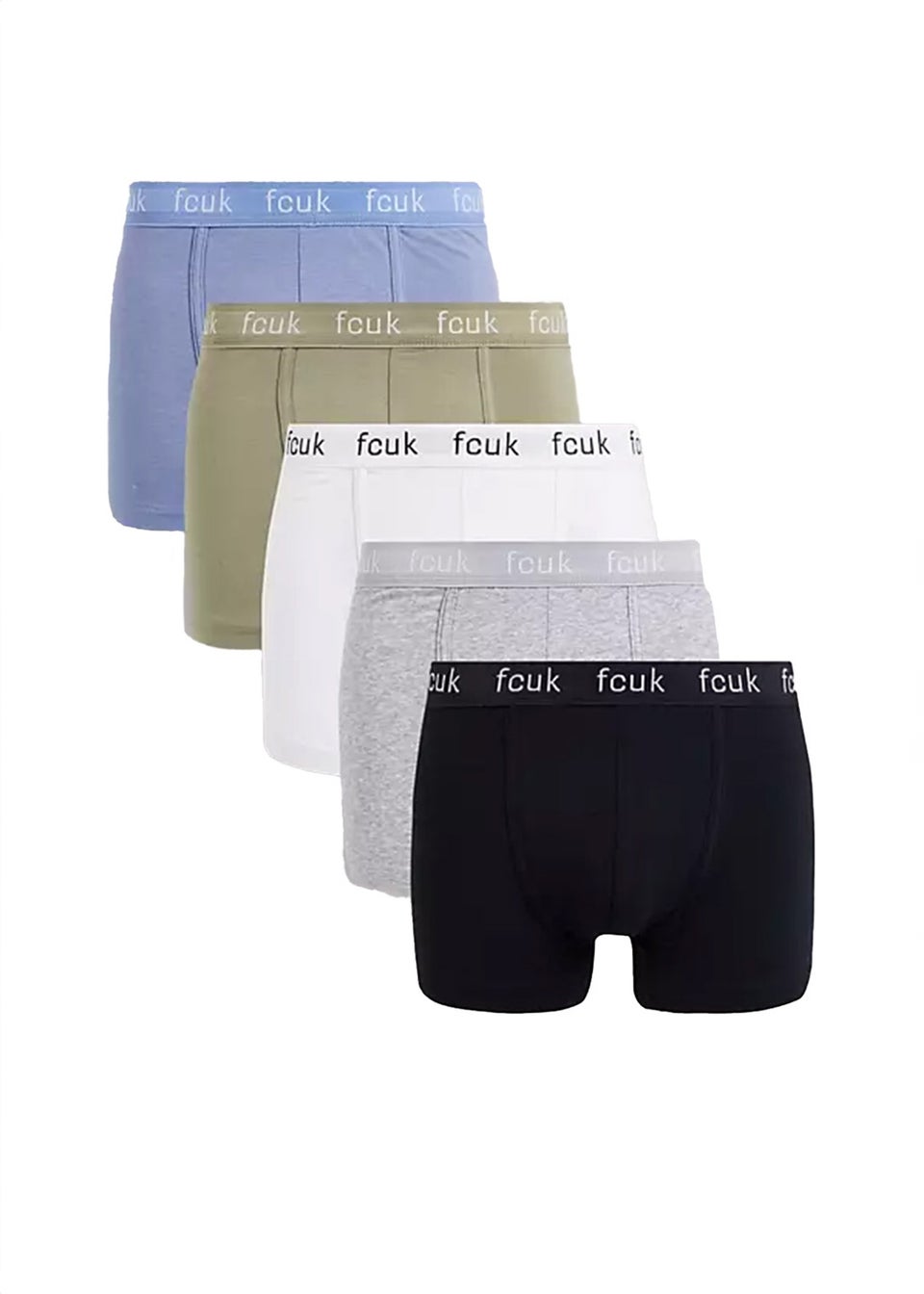 French Connection Khaki Cotton Stretch Boxers 5 Pack