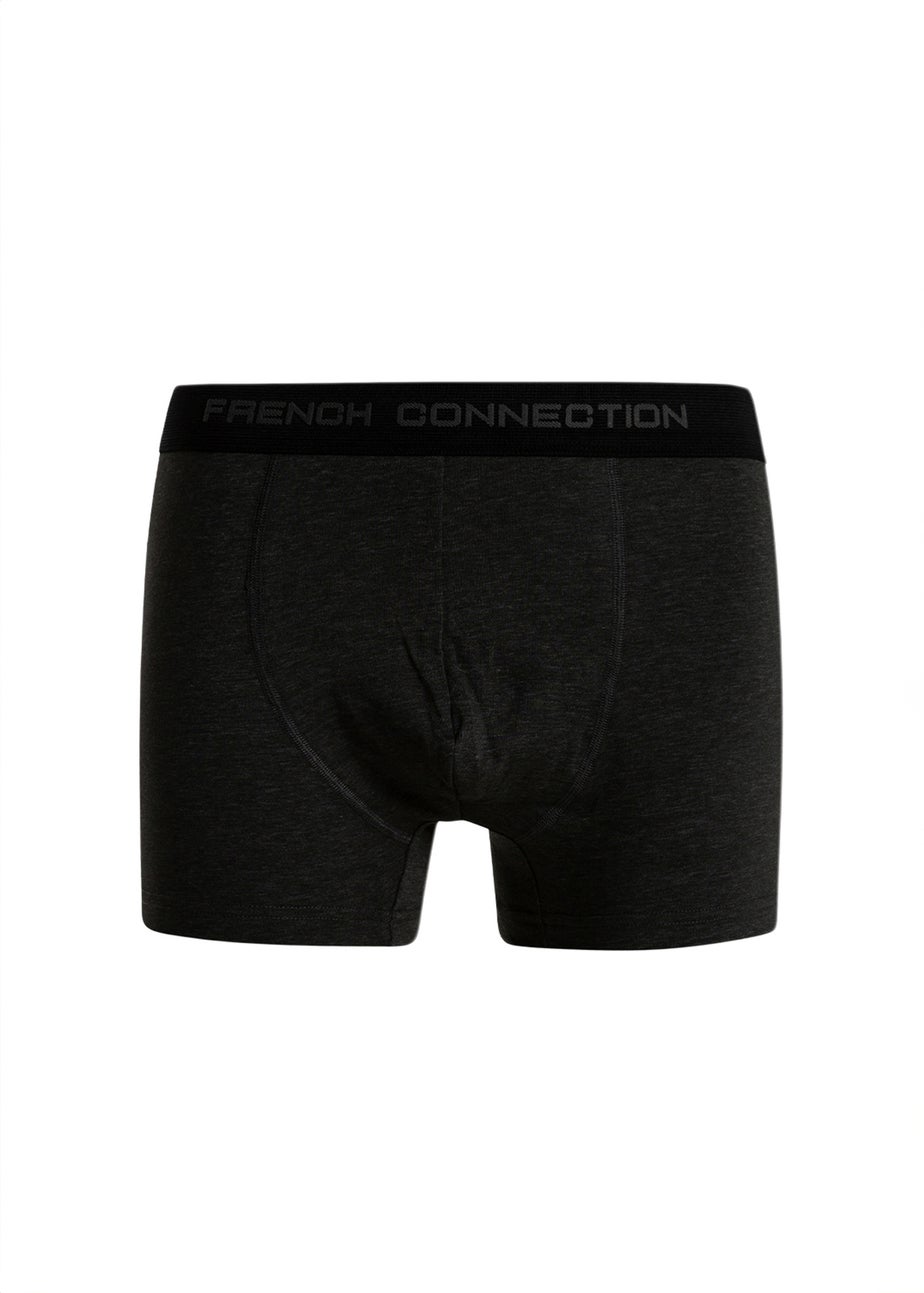 French Connection Charcoal 5 Pack Cotton Stretch Boxers