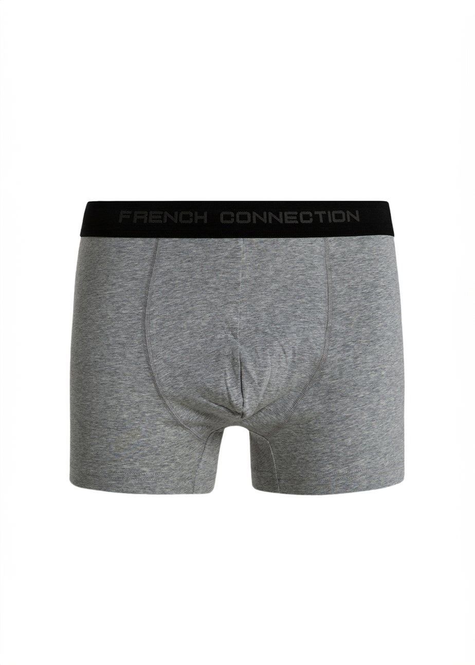 French Connection Charcoal 5 Pack Cotton Stretch Boxers