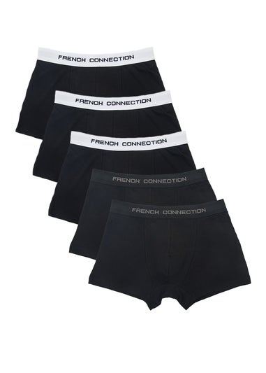 French Connection Grey 5 Pack Cotton Stretch Boxers