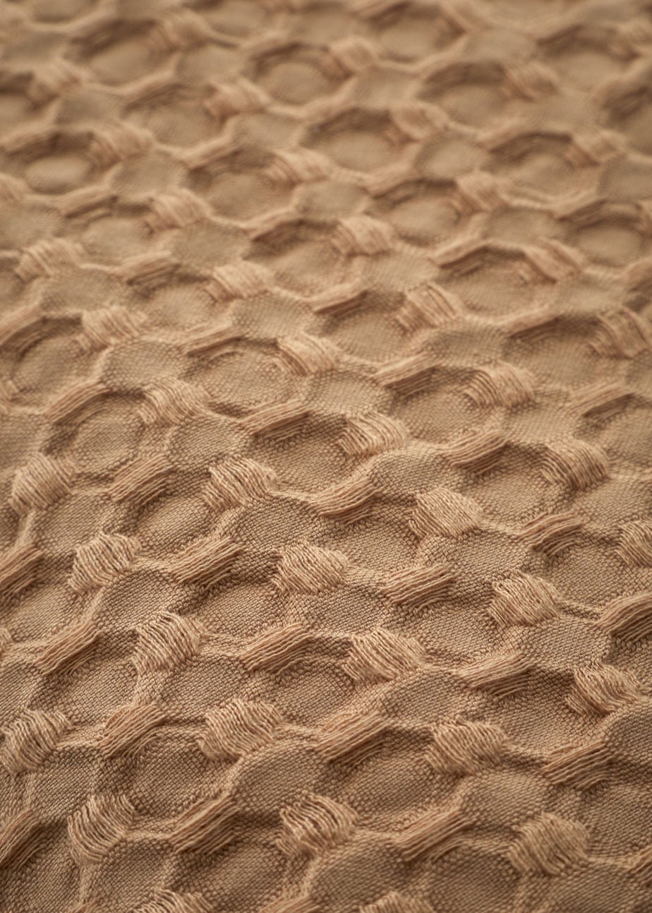 Pineapple Elephant Muscat Waffle Duvet Cover Set Caramel