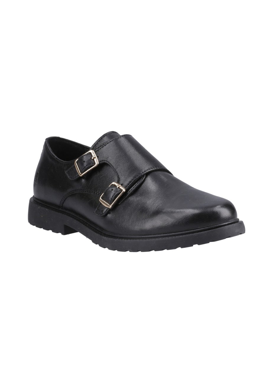 Hush Puppies Black Verity Monk Shoe