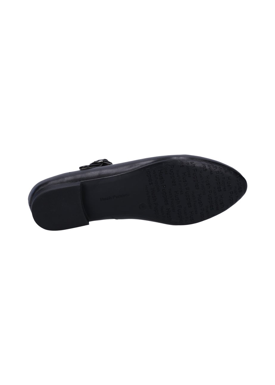 Hush Puppies Black Melissa Strap Leather