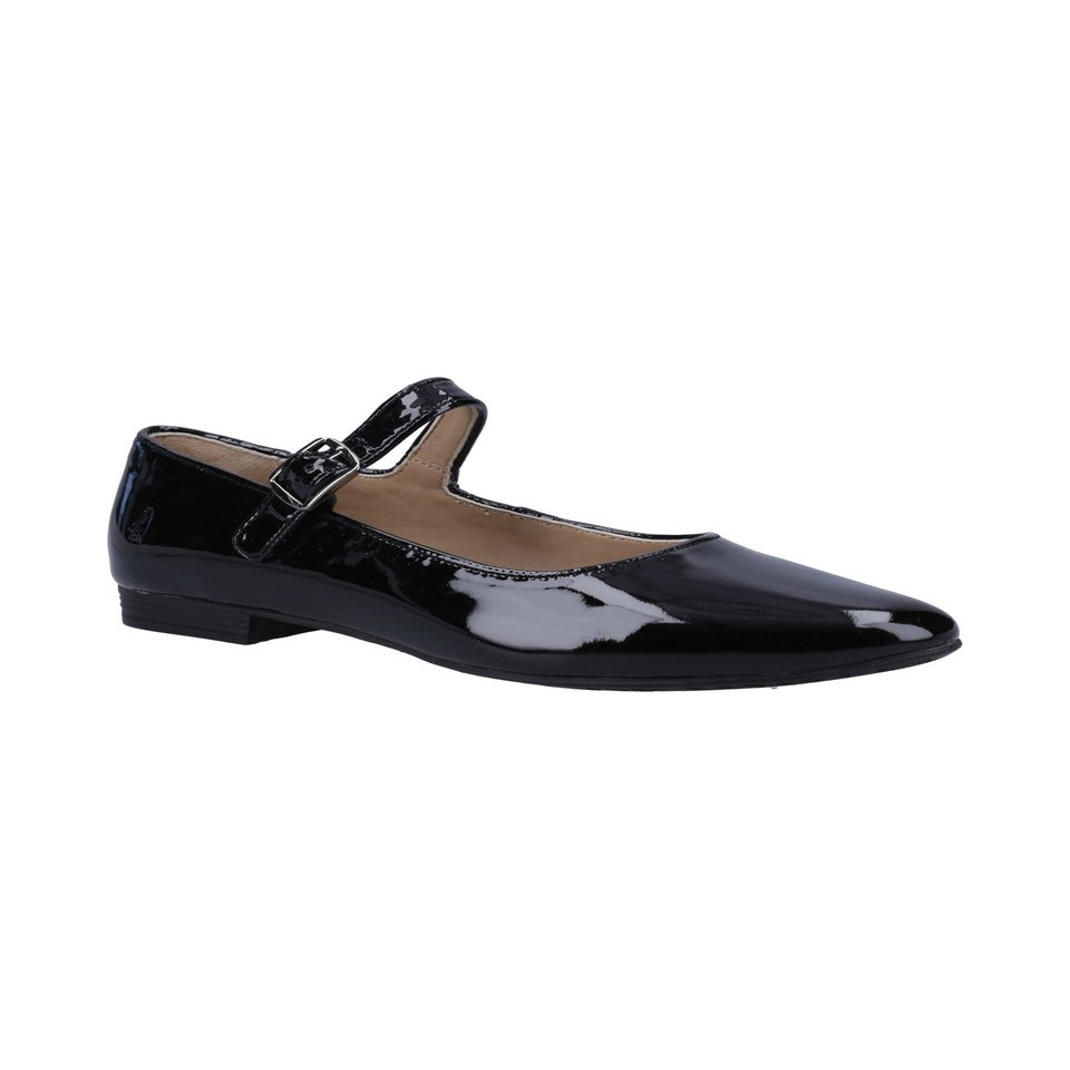 Hush Puppies Black Melissa Strap Patent
