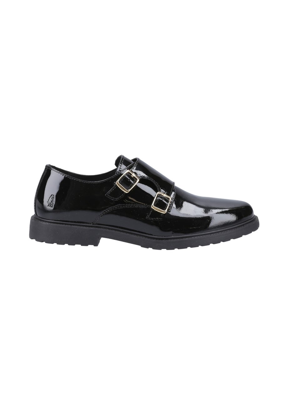 Hush Puppies Black Patent Verity Monk Shoe