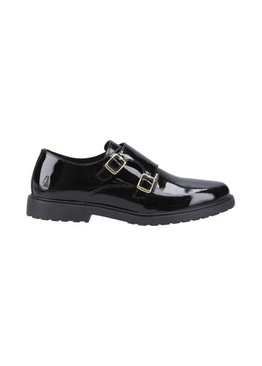 Hush Puppies Black Patent Verity Monk Shoe