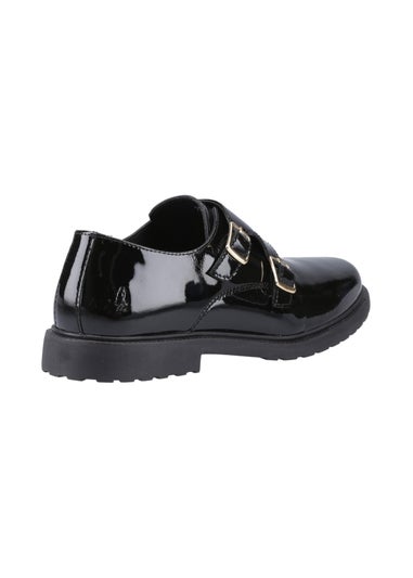 Hush Puppies Black Patent Verity Monk Shoe
