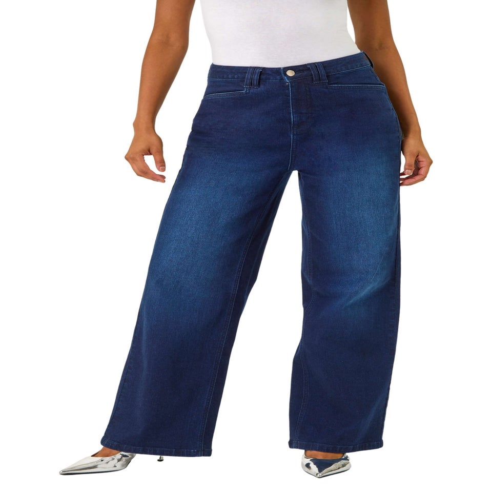 Dusk Indigo Dusk Denim Stretch Wide Leg Jeans