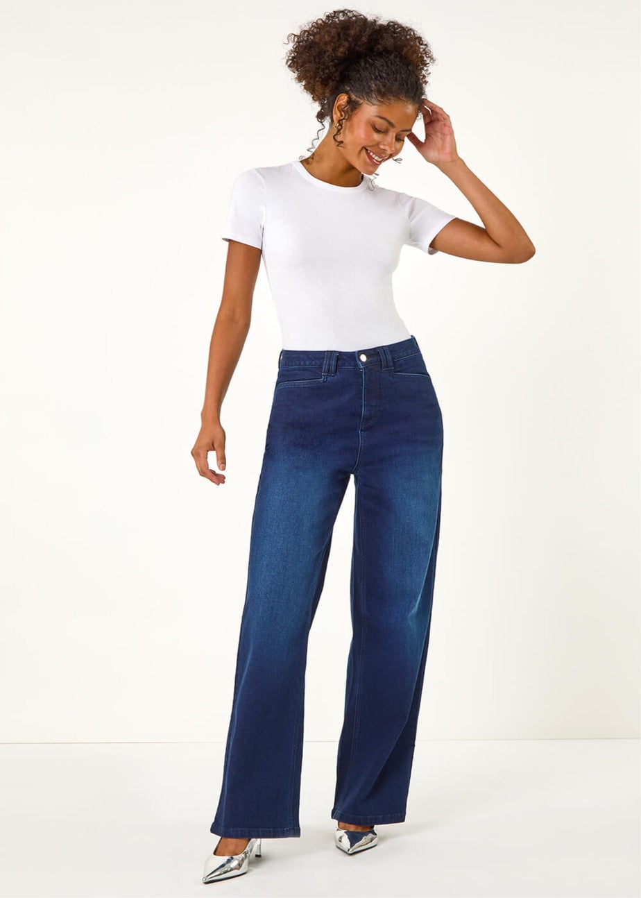 Dusk Indigo Dusk Denim Stretch Wide Leg Jeans