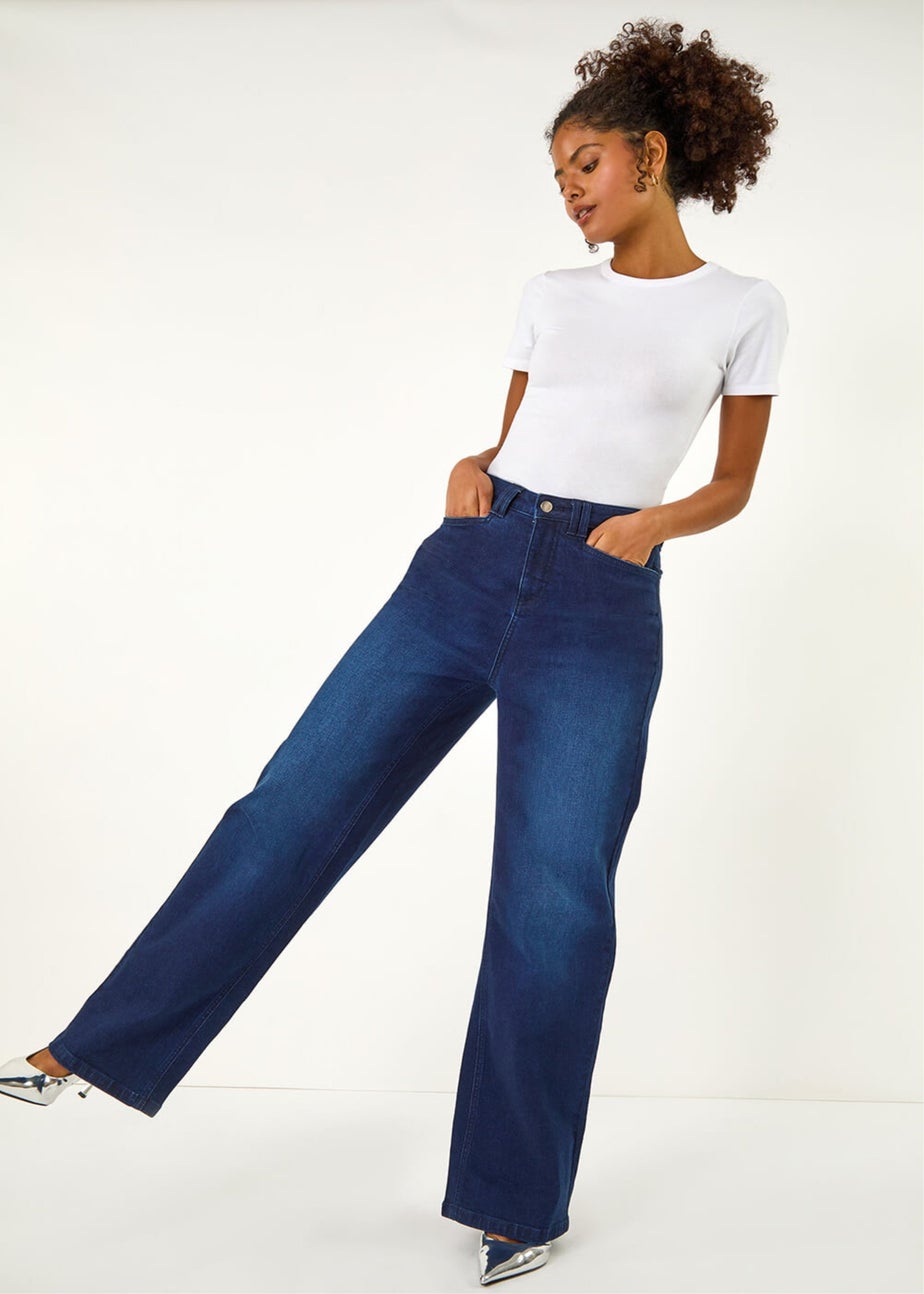 Dusk Indigo Dusk Denim Stretch Wide Leg Jeans