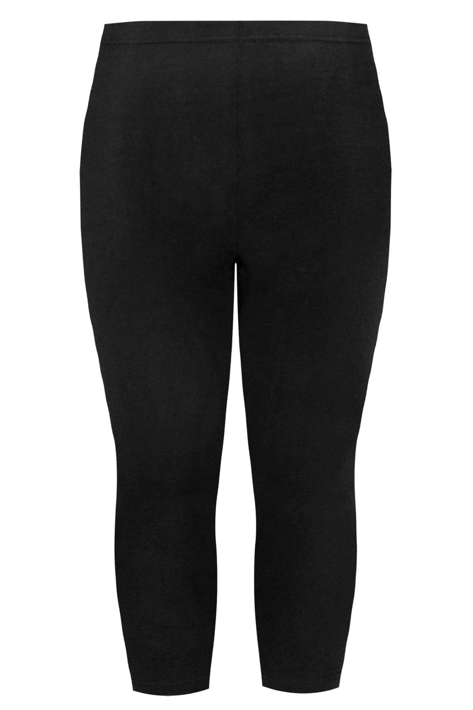 Yours 2 Pack Curve Black Stretch Cropped Leggings