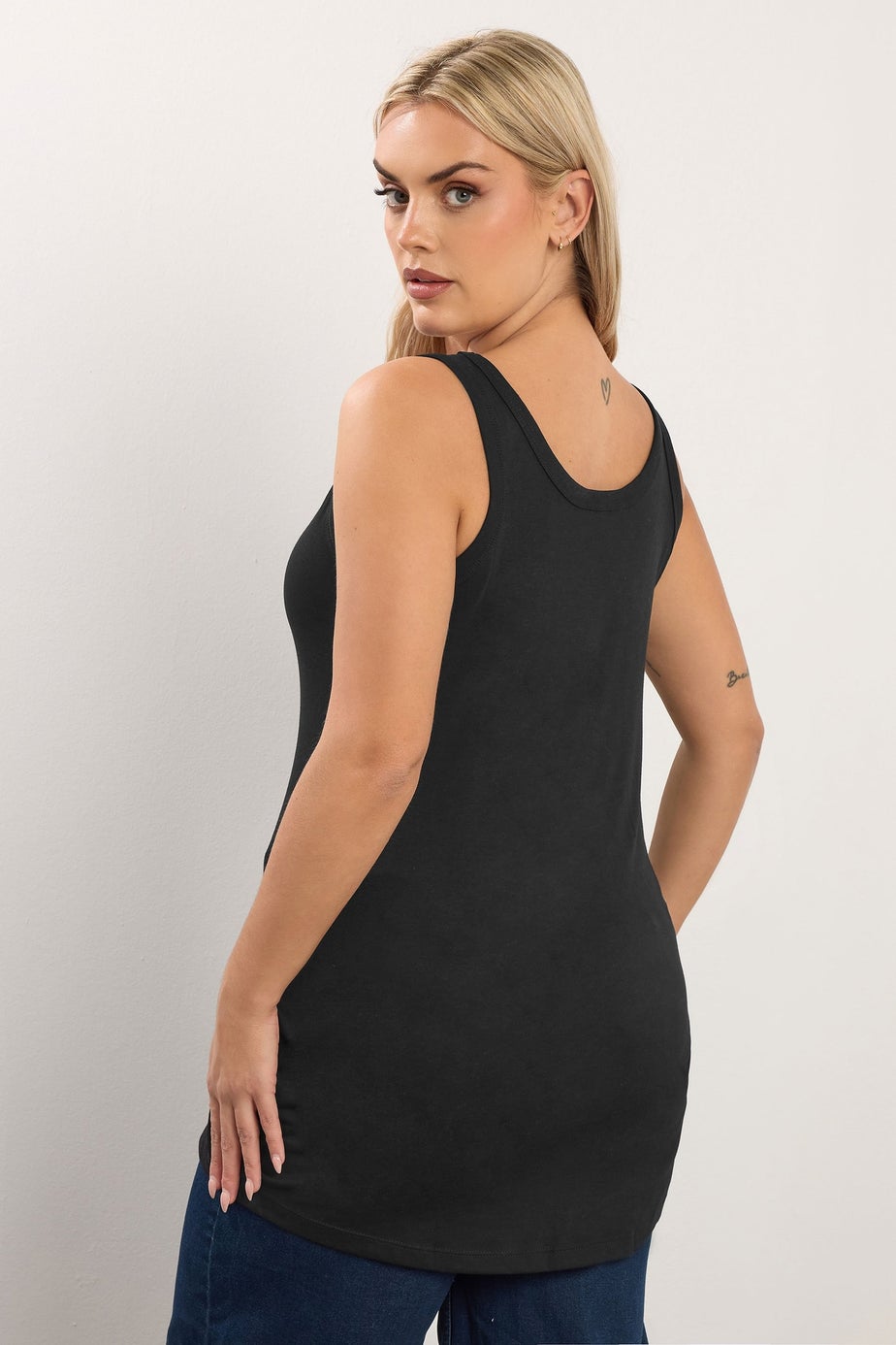 Yours 2 Pack Curve Black Core Vest Tops
