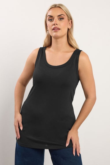 Yours 2 Pack Curve Black Core Vest Tops