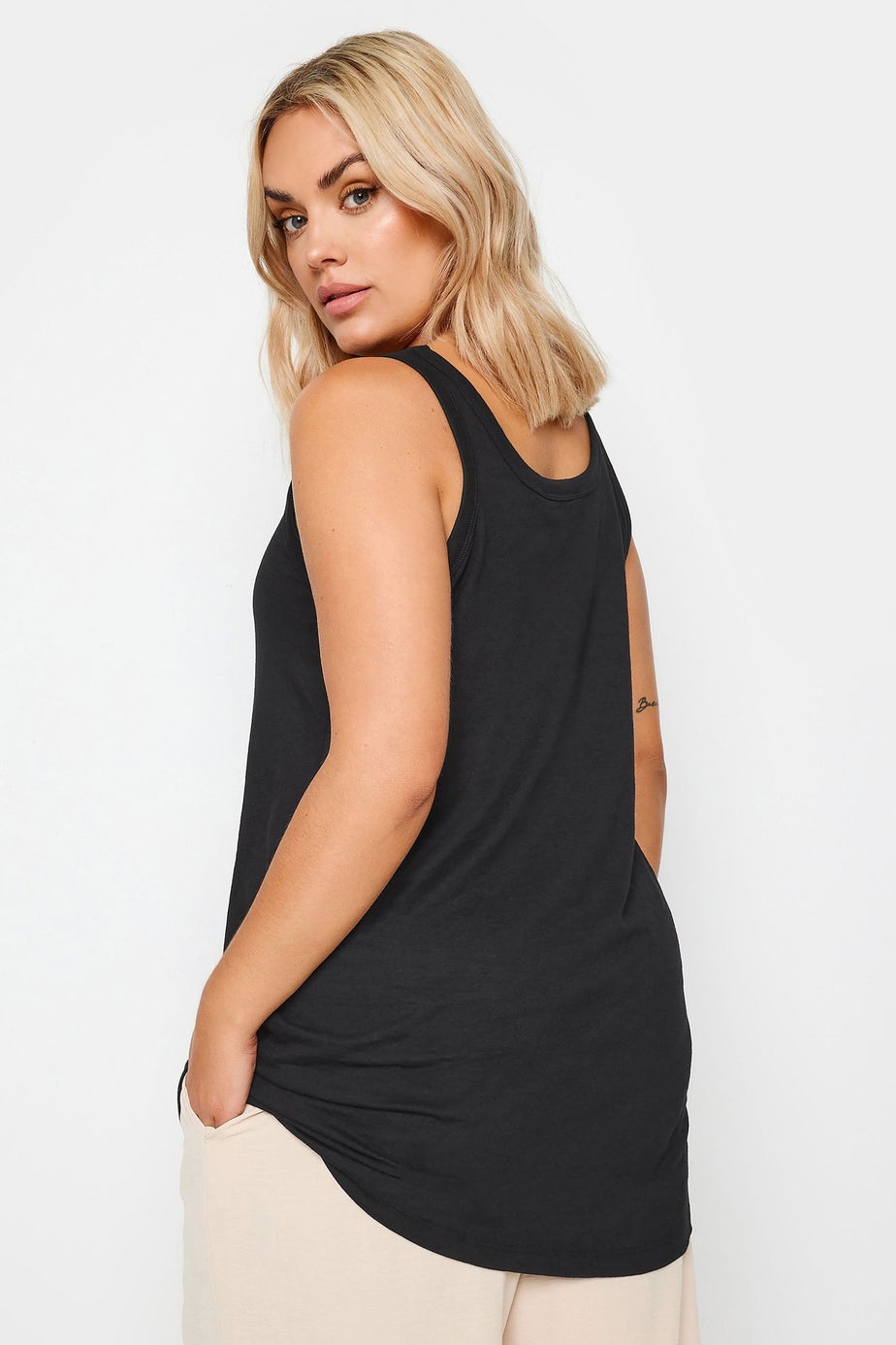 Yours 2 Pack Curve Black Core Vest Tops