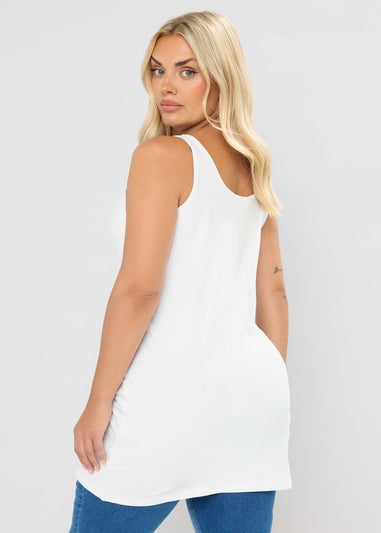 Yours 2 Pack Curve Black & White Longline Vest Tops