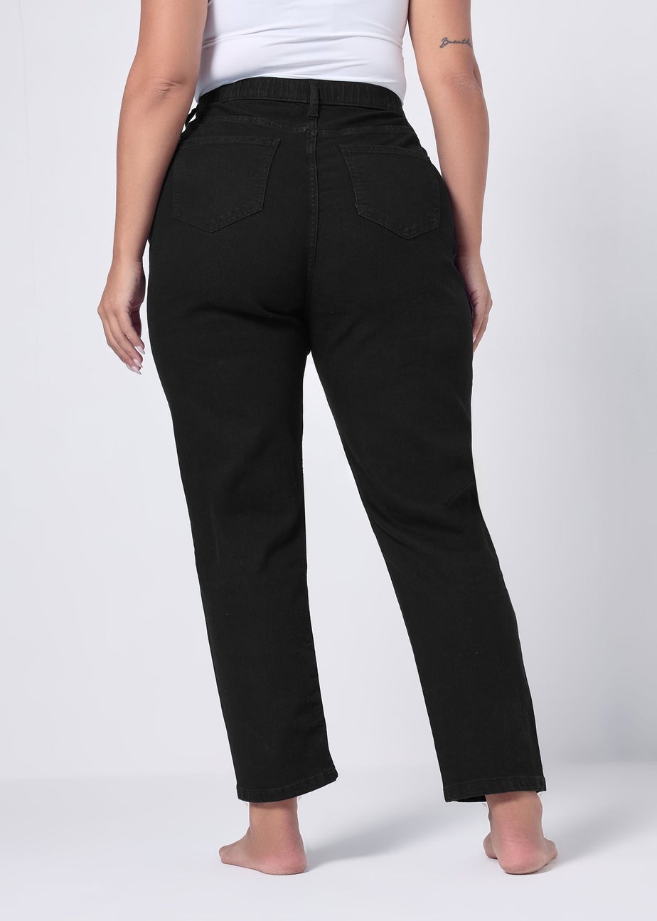 Yours Curve Black Mom Jeans