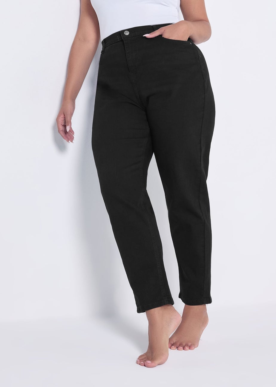 Yours Curve Black Mom Jeans