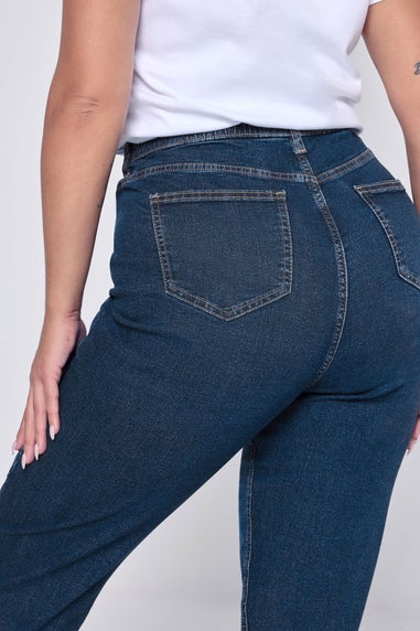 Yours Curve Mid Blue Mom Jeans