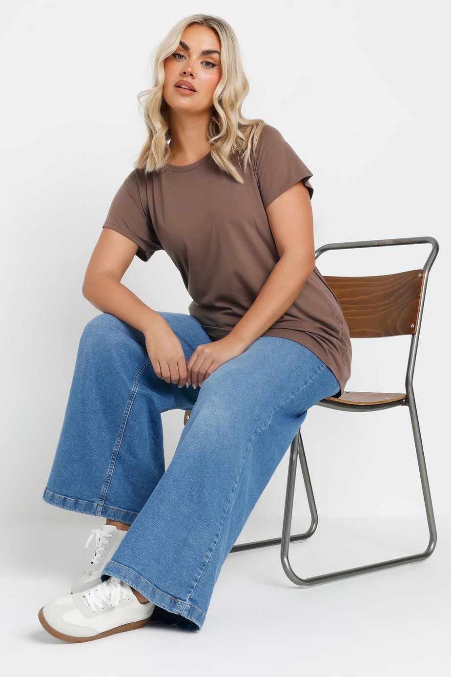 Yours 3 Pack Curve Brown & Green Essential T Shirts