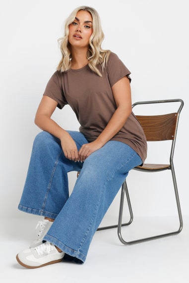 Yours 3 Pack Curve Brown & Green Essential T Shirts