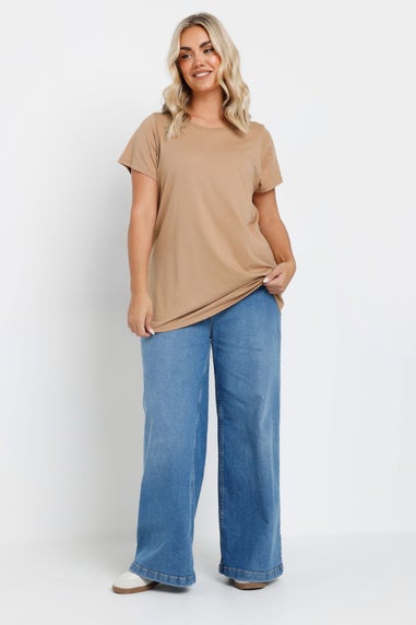 Yours 3 Pack Curve Brown & Green Essential T Shirts