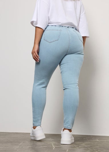 Yours For Good Curve Light Blue Pull On Stretch JENNY Jeggings