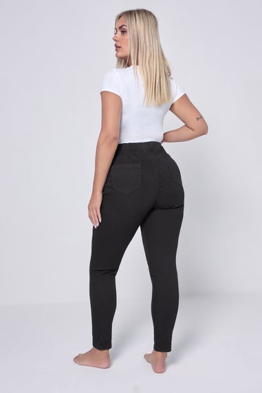 Yours Curve Black Pull On Stretch Jenny Jeggings