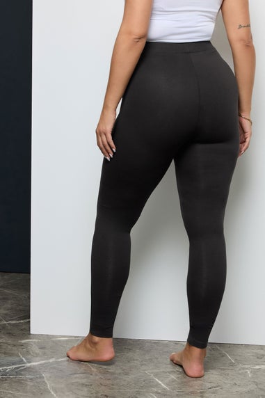 Yours For Good 2 Pack Curve Black Cotton Stretch Leggings