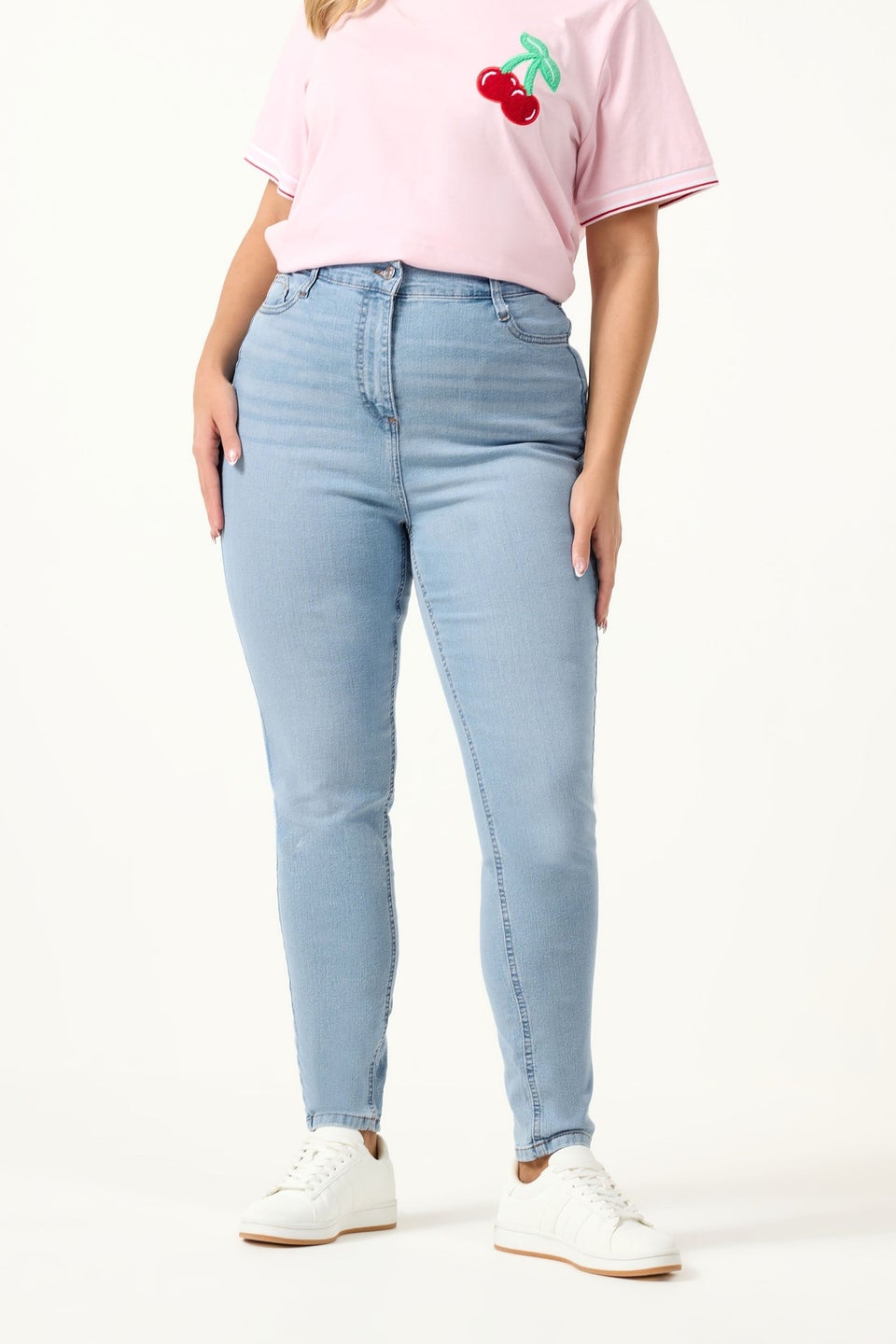 Yours Curve Light Blue Stretch Skinny AVA Jeans