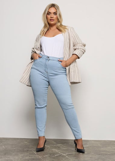 Yours Curve Light Blue Stretch Skinny Ava Jeans