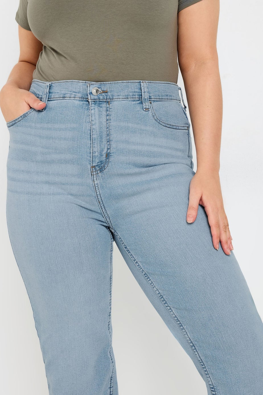 Yours Curve Light Blue Straight Leg RUBY Jeans