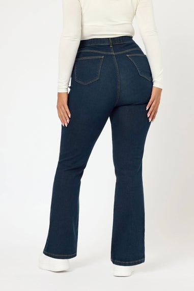 Yours Curve Dark Indigo Blue Bootcut Stretch ISLA Jeans