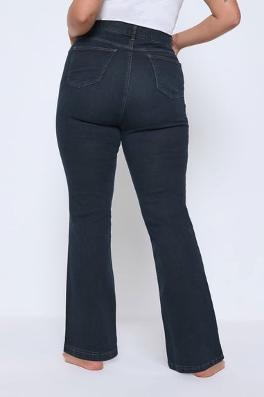 Yours Curve Dark Indigo Blue Bootcut Stretch ISLA Jeans