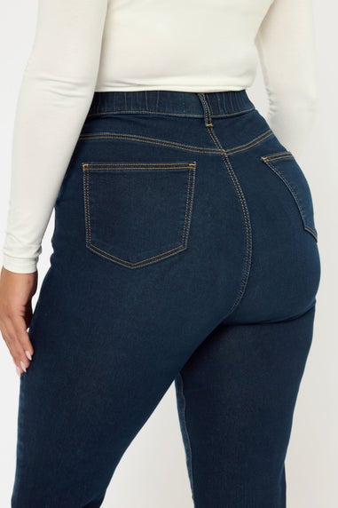 Yours Curve Dark Indigo Blue Bootcut Stretch ISLA Jeans