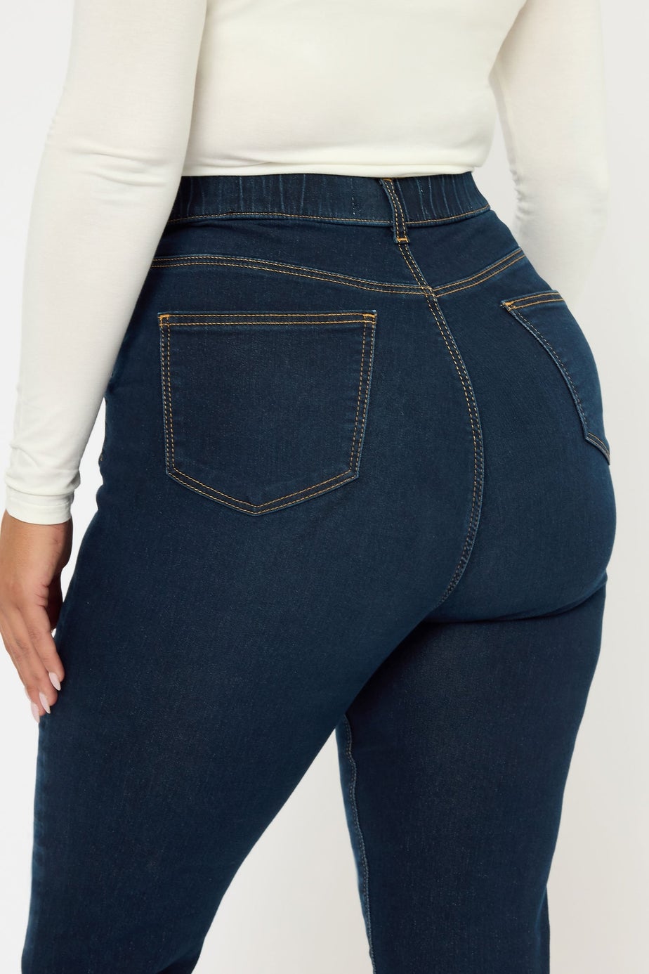 Yours Curve Dark Indigo Blue Bootcut Stretch ISLA Jeans
