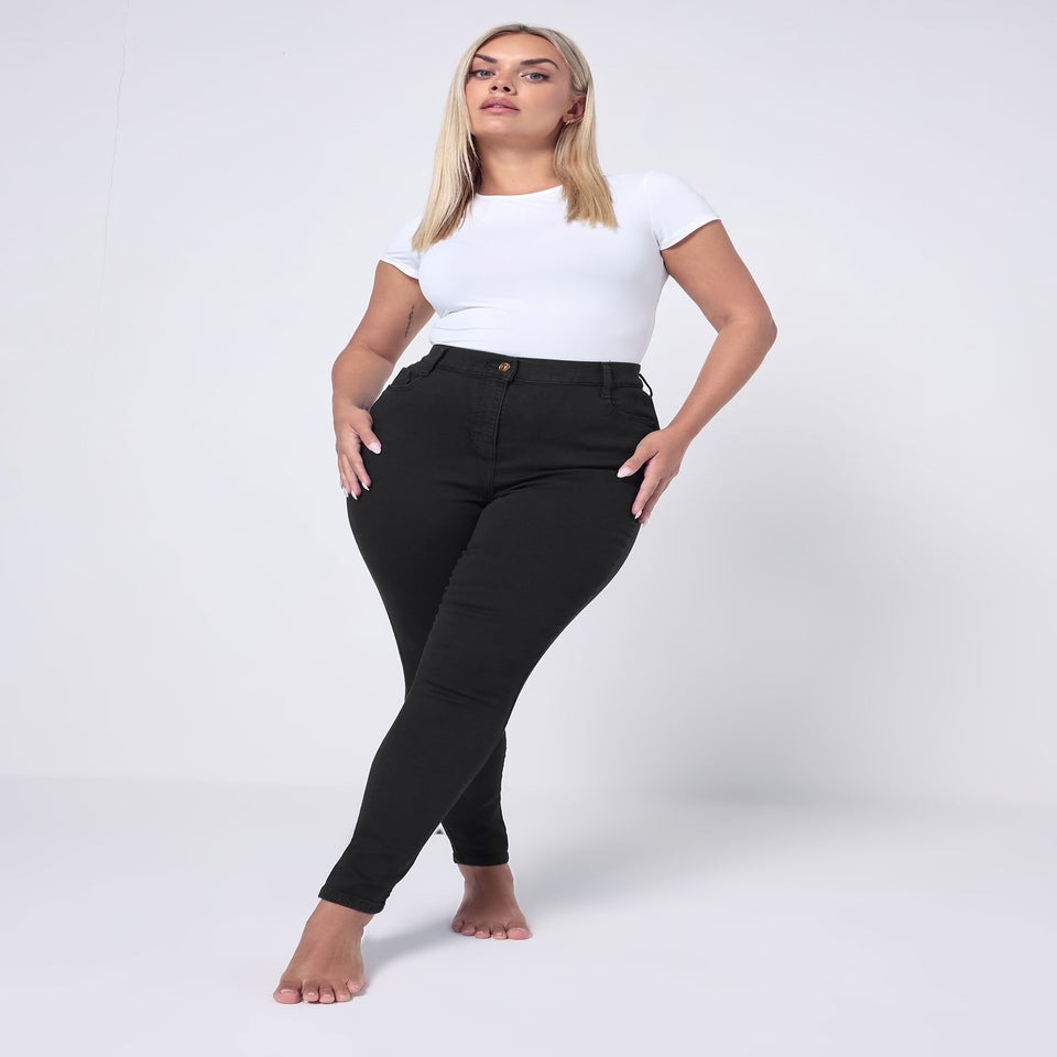 Yours Curve Black Stretch Skinny AVA Jeans