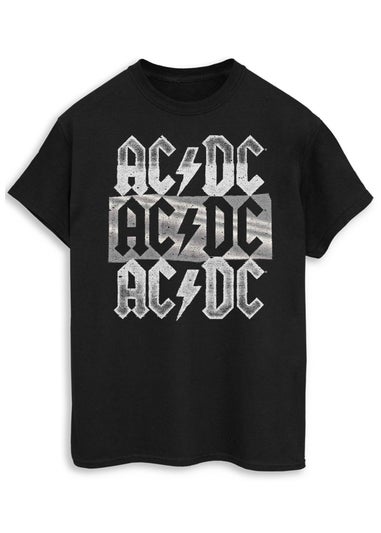 ACDC Stacked Logo Black Music Graphic T-Shirt