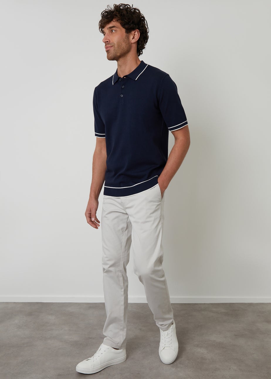 Threadbare Knitted Short Sleeve Polo Shirt
