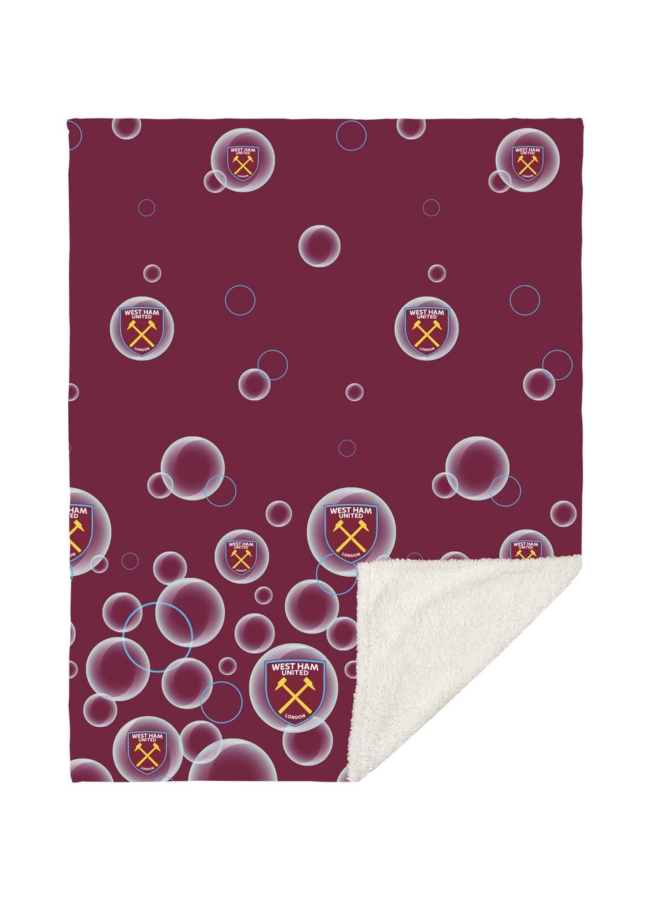 West Ham Maroon Sherpa Blanket