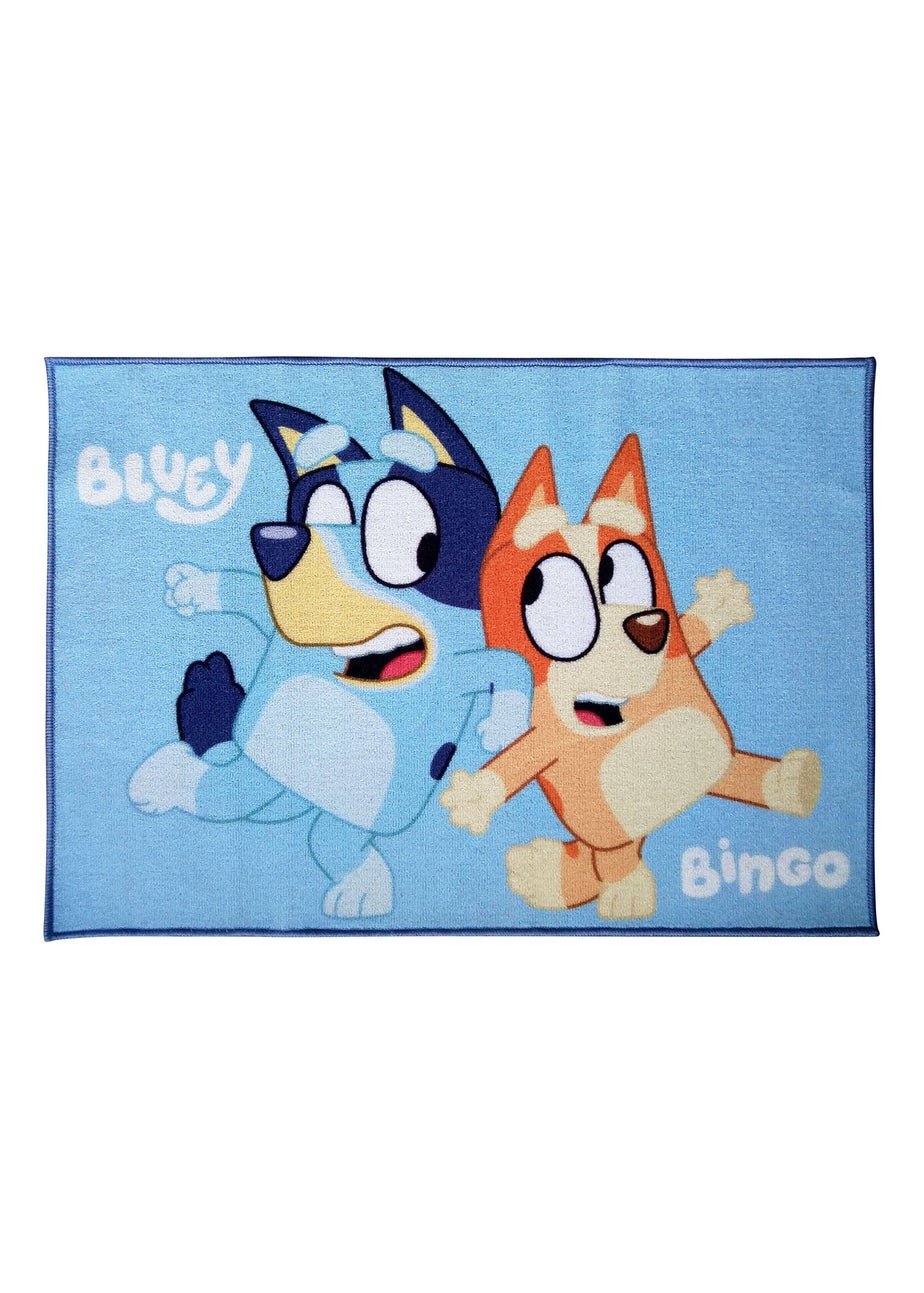 Bluey Rectangle Blue Rug