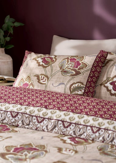 Catherine Lansfield Kashmir PaiKingsley Floral Reversible Duvet Cover Set Natural