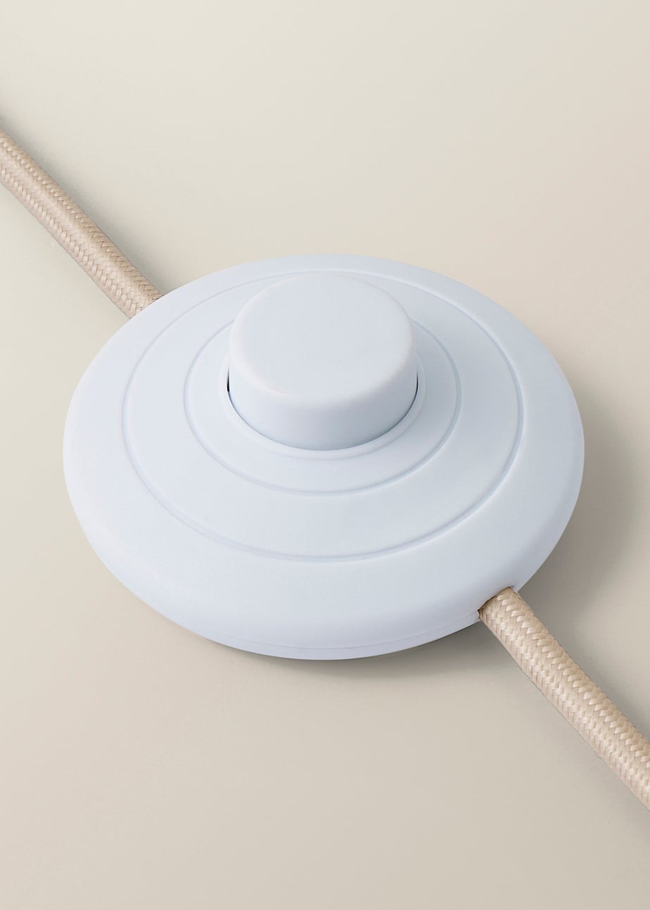 ValueLights Wyatt Linen Tall Lamp Shade Walnut Wood Bobbin Floor Lamp