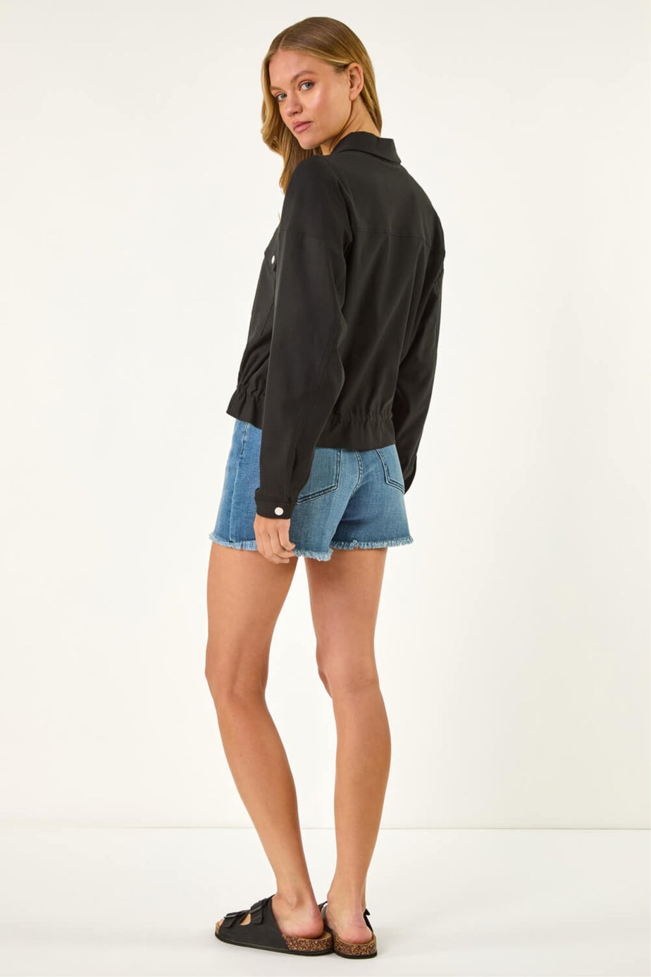 Roman Black Utility Collared Pocket Jacket