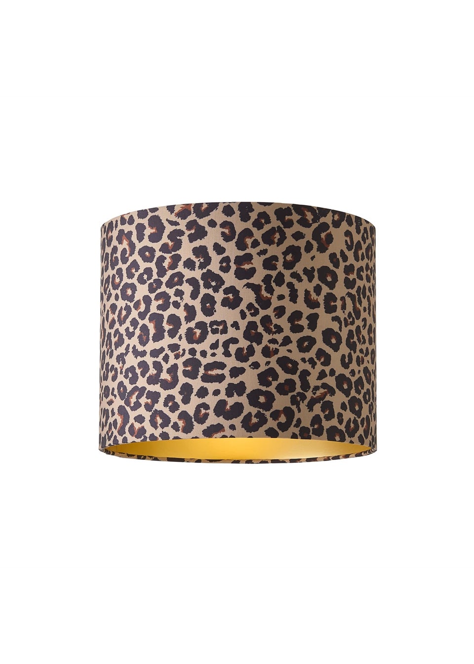 ValueLights Oasis Leopard Print Fabric with Inner Drum Ceiling Lamp Shade