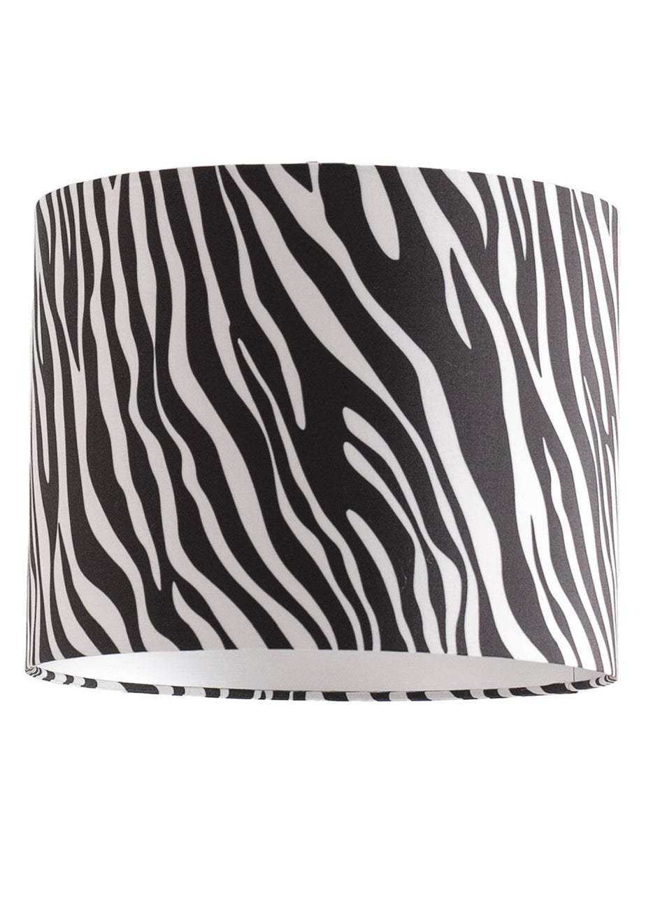 ValueLights Oasis Zebra Print Fabric with Inner Drum Ceiling Lamp Shade