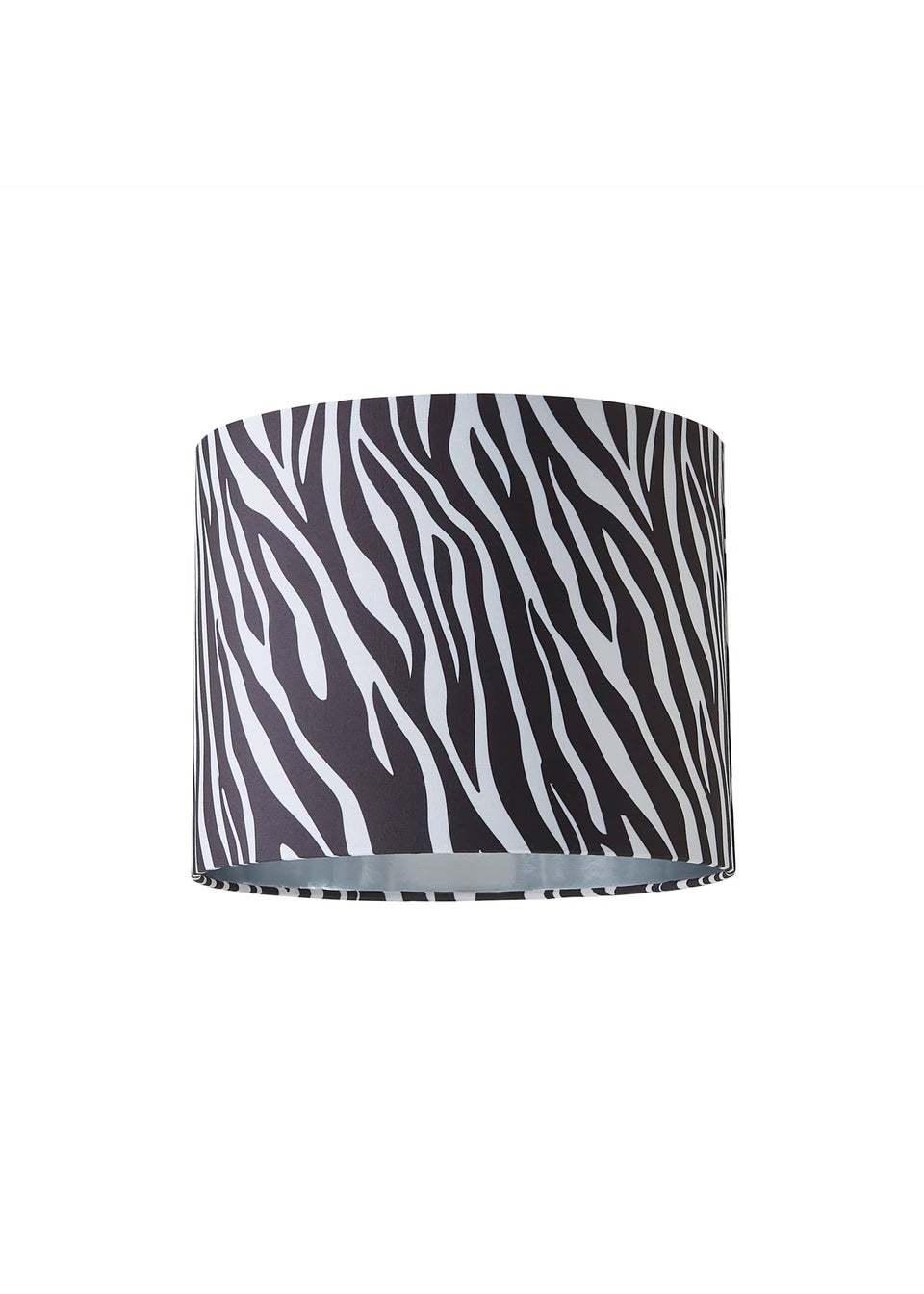 ValueLights Oasis Zebra Print Fabric with Inner Drum Ceiling Lamp Shade