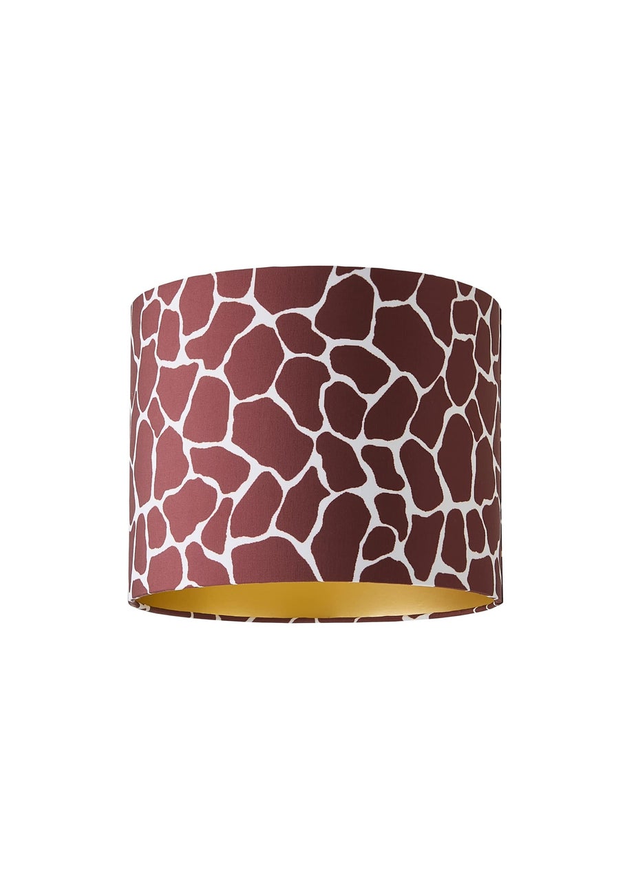 ValueLights Oasis Giraffe Print Fabric with Inner Drum Ceiling Lamp Shade