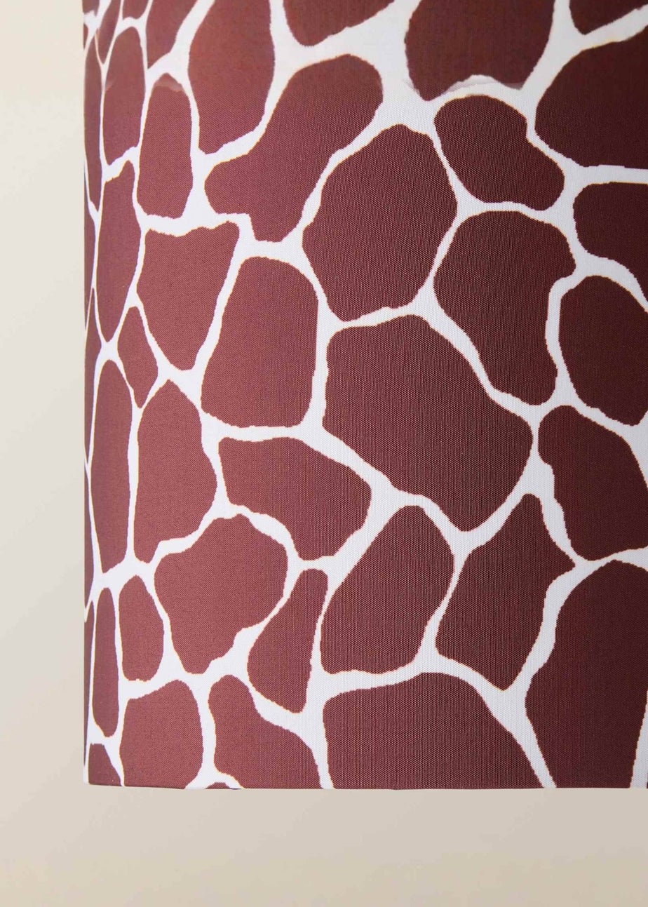 ValueLights Oasis Giraffe Print Fabric with Inner Drum Ceiling Lamp Shade