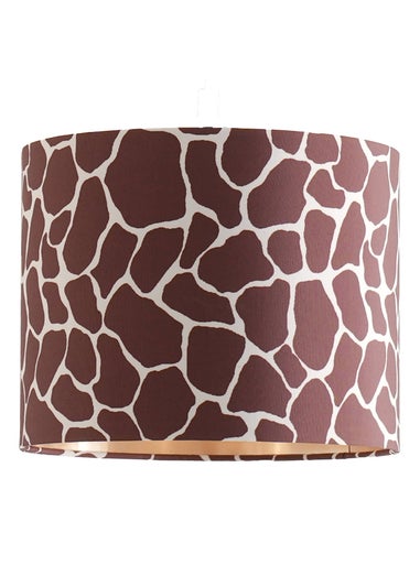 ValueLights Oasis Giraffe Print Fabric with Inner Drum Ceiling Lamp Shade